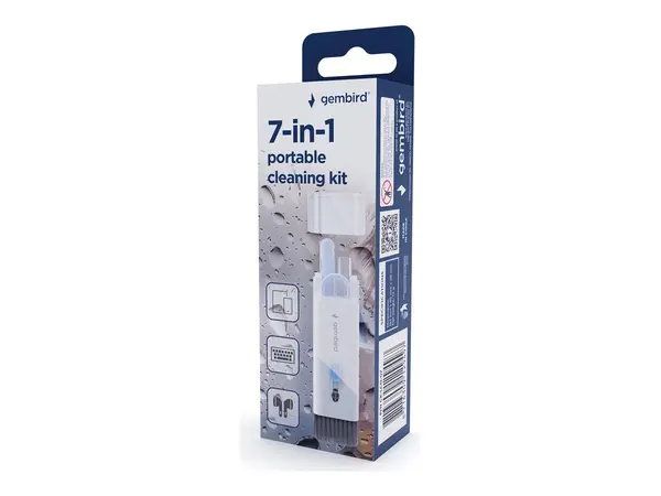 Gembird CK LCD 07 - Kit universal de curatare 7 in 1 pentru electronice, spray + perie + microfibra